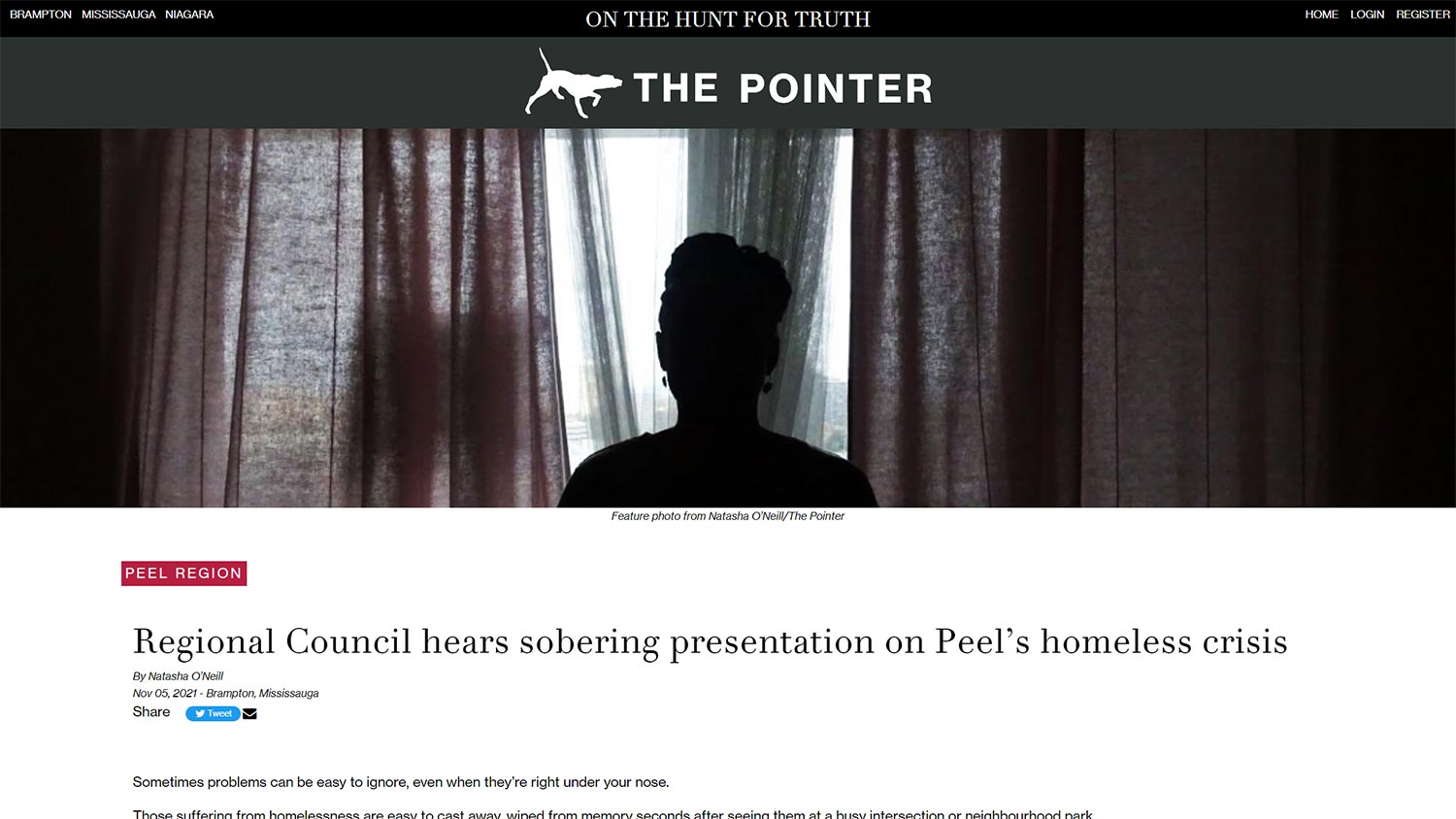 PAEH - The Pointer – Regional Council hears sobering presentation on Peel’s homeless crisis
