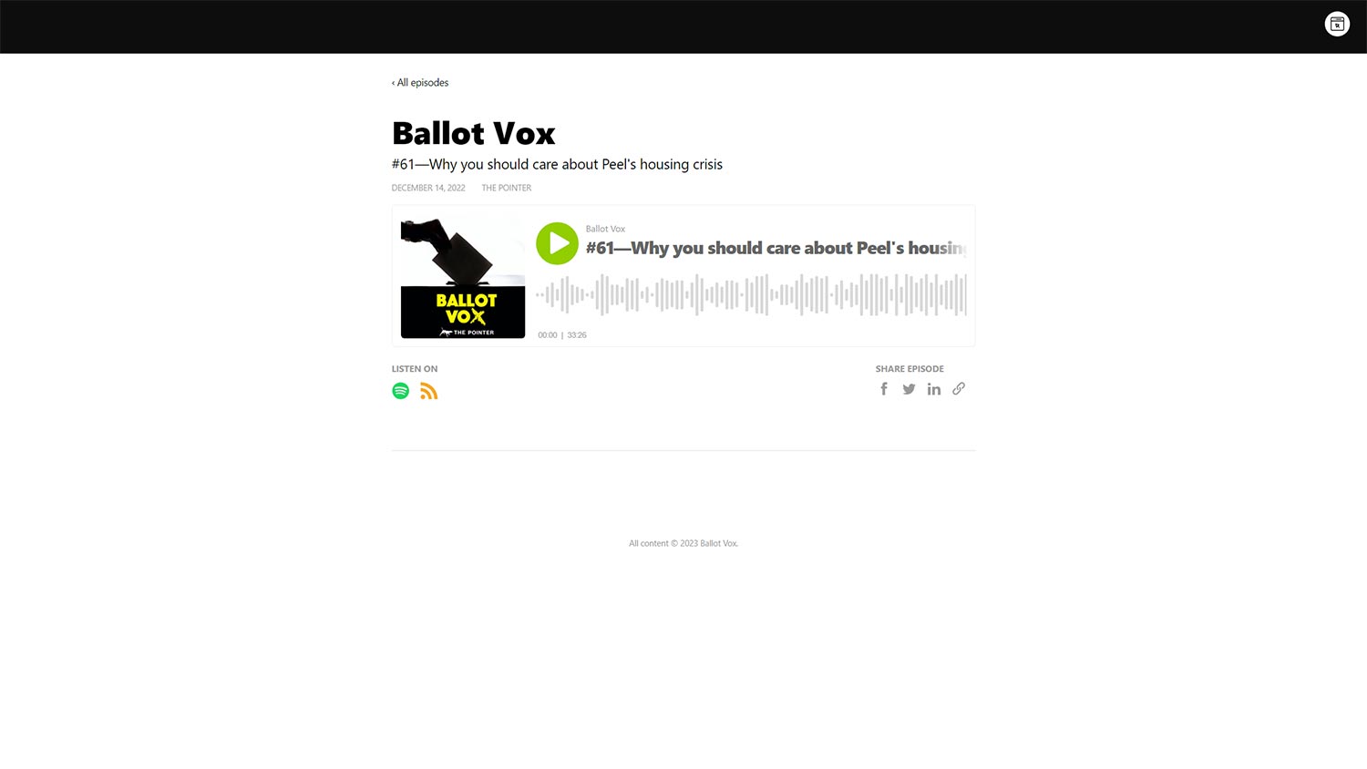PAEH - The Pointer – Ballot Vox #61 — Why you should care about Peel’s housing crisis